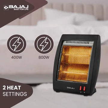 BAJAJ RHX-2 800W Halogen Room Heater with Noiseless Operation (Neat Clean Operation (OPENBOX)