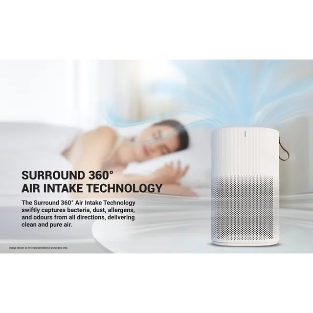 EUREKA FORBES AP 150 Air Purifier with Surround 360 Degree Air Intake Technology (3 Stage Filtration, White) (OPENBOX)