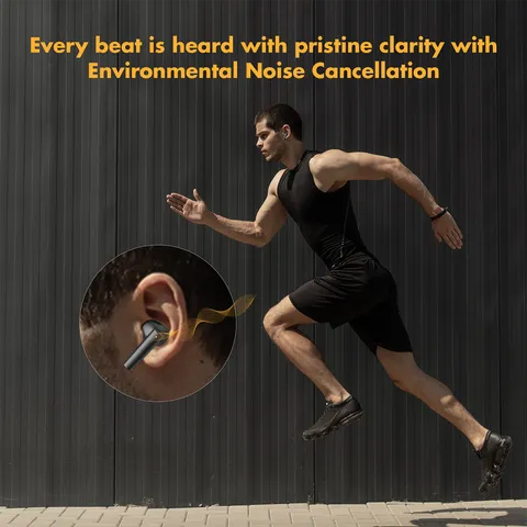 Croma IE 771 TWS Earbuds with Environmental Noise Cancellation (IPX5 Water Resistant, Dual Device Pairing, Black) (OPENBOX)