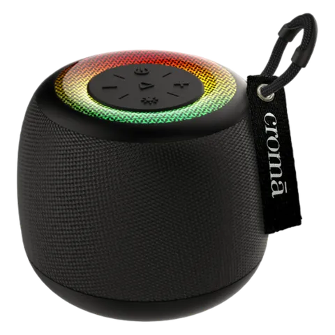 Croma 5W Portable Bluetooth Speaker (RGB Light, Black) (OPENBOX)