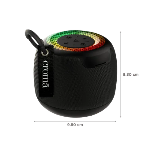 Croma 5W Portable Bluetooth Speaker (RGB Light, Black) (OPENBOX)