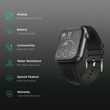 FIRE-BOLTT Dream Wi-Fi+4G SIM Android OS Wristphone (51.3mm HD Display, In-built GPS, Midnight Grace Strap) (OPENBOX)