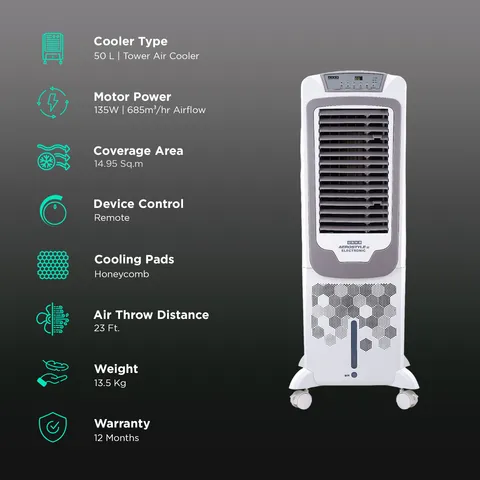 USHA AeroStyles 50 Litres Tower Air Cooler with Dust Filter (OPENBOX)