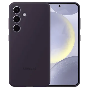 SAMSUNG Silicone Back Cover for Galaxy S24 (Combining Style and Durability, Dark Violet)