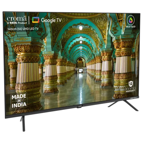 Croma 140 cm (55 inch) LED 4K UHD WCG-QLED Google TV with Dolby Vision (OPENBOX)