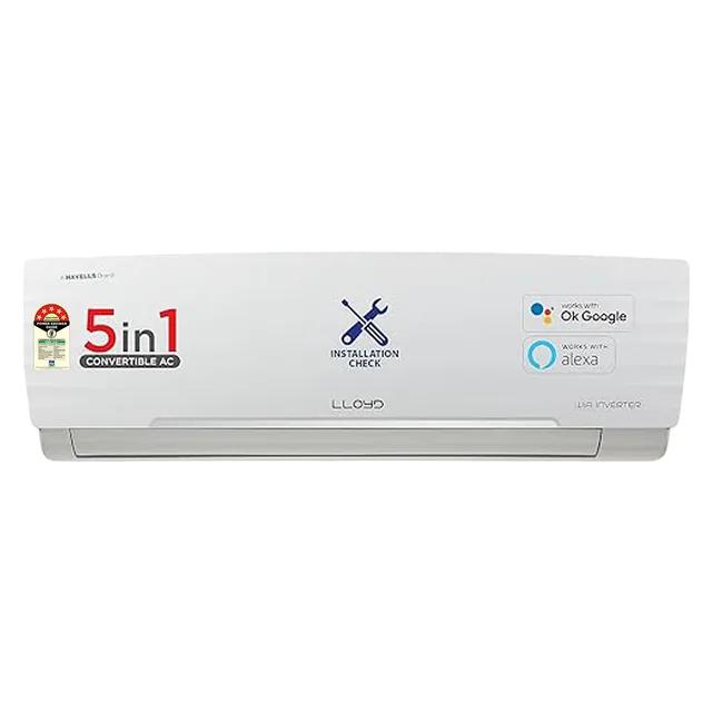 LLOYD 5 in 1 Convertible 1.5 Ton 5 Star Inverter Split Smart AC with Wi-Fi Supported (Copper Condenser, GLS18V5FWCXV) (OPENBOX)