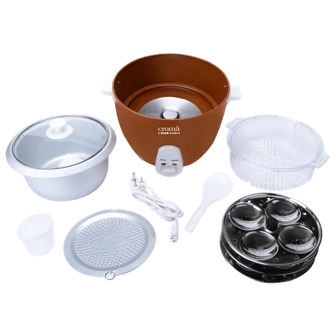 Croma Rice Cooker 1.8L with Steamer (OPENBOX)