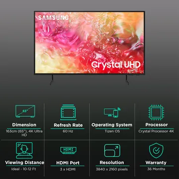 SAMSUNG DU7700 (65 inch) 4K Ultra HD LED Tizen TV with Motion Xcelerator (OPENBOX)