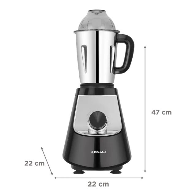 BAJAJ Military Series Evoque 1000 Watt 4 Jars Juicer Mixer Grinder (Efficient Grinding, Jet Black) (OPENBOX)