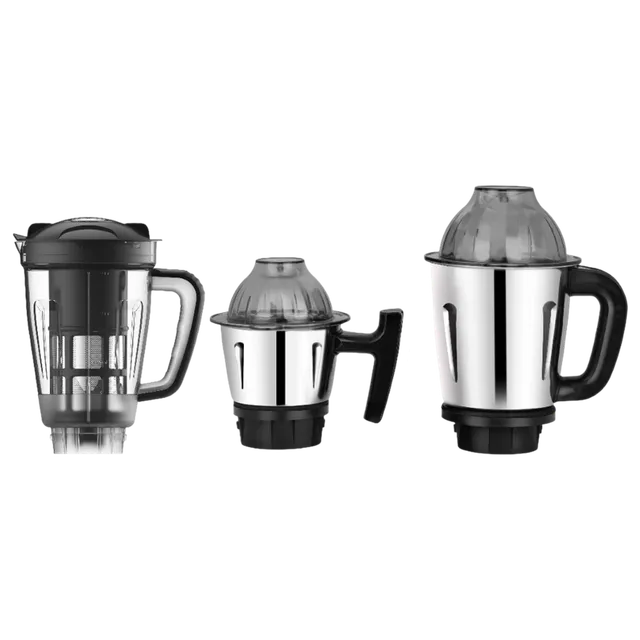 BAJAJ Military Series Evoque 1000 Watt 4 Jars Juicer Mixer Grinder (Efficient Grinding, Jet Black) (OPENBOX)