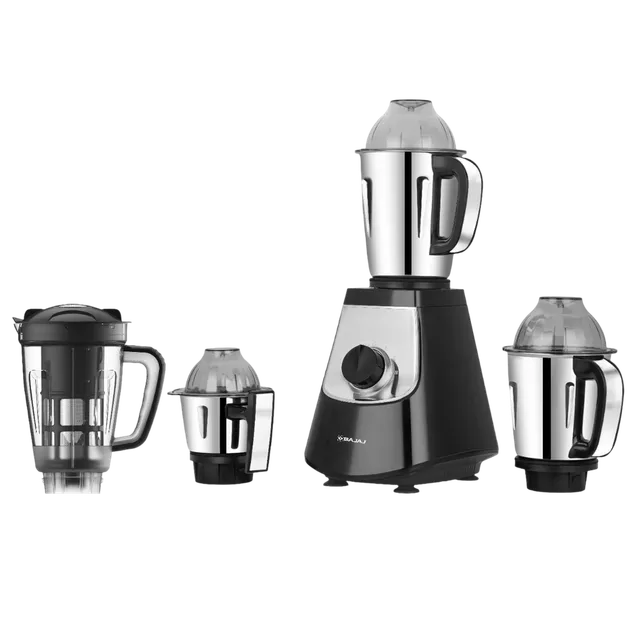 BAJAJ Military Series Evoque 1000 Watt 4 Jars Juicer Mixer Grinder (Efficient Grinding, Jet Black) (OPENBOX)