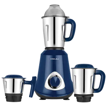 BAJAJ Military Series Glamore 800 Watt 3 Jars Mixer Grinder (20000 RPM, Auto Switch Off, Royal Blue) (OPENBOX)