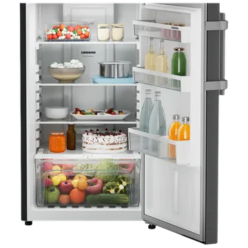 Liebherr Pure 245 Litres 2 Star Frost Free Double Door Refrigerator with Central Power Cooling (TCLbsB 2411, Black Steel) (OPENBOX)