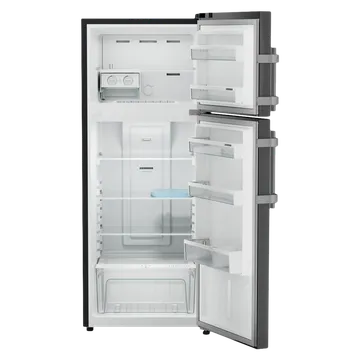 Liebherr Pure 245 Litres 2 Star Frost Free Double Door Refrigerator with Central Power Cooling (TCLbsB 2411, Black Steel) (OPENBOX)