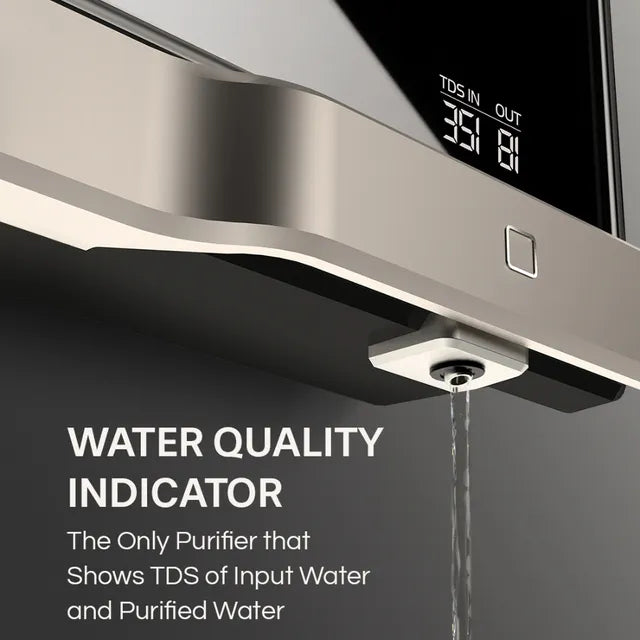 Aquaguard Slim Glass 3.6L RO + UV + TA Water Purifier with 5th Gen UV LED (Black) (OPENBOX)