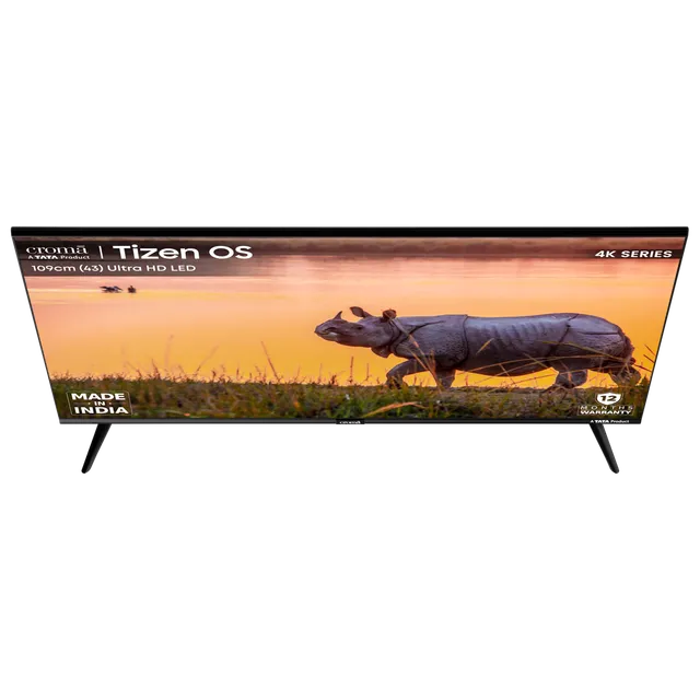 Croma 109 cm (43 inch) 4K Ultra HD LED Tizen TV with Bezel Less Display (OPENBOX)