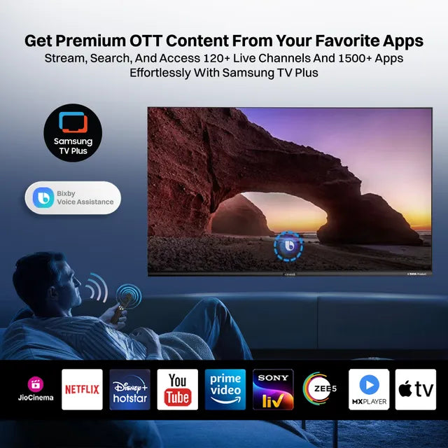 Croma 109 cm (43 inch) 4K Ultra HD LED Tizen TV with Bezel Less Display (OPENBOX)