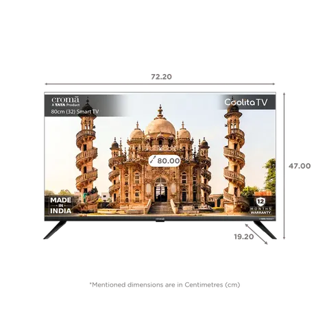 Croma 80 cm (32 inch) HD Ready TV with A plus Grade Panel (OPENBOX)