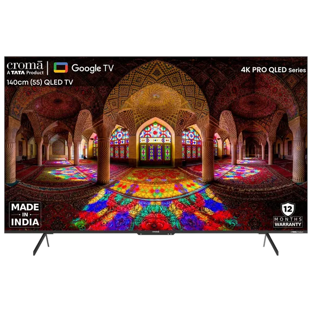 Croma 140 cm (55 inch) QLED 4K Ultra HD Google TV with Dolby Audio (OPENBOX)