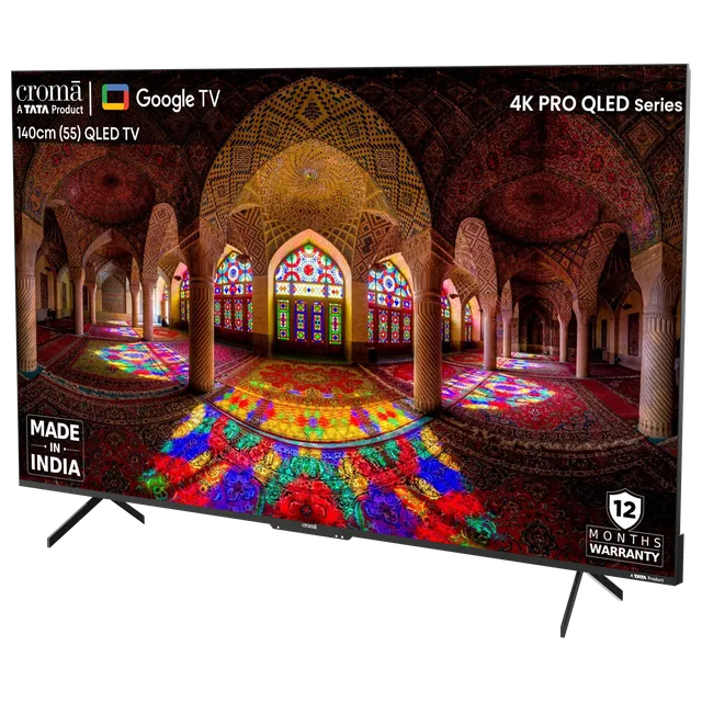 Croma 140 cm (55 inch) QLED 4K Ultra HD Google TV with Dolby Audio (OPENBOX)