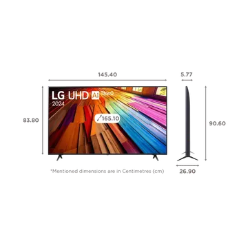 LG UT80 165.1 cm (65 inch) 4K Ultra HD LED WebOS TV with Filmmaker Mode (OPENBOX)