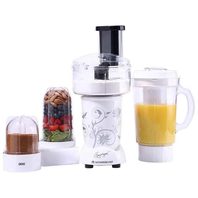 WONDERCHEF Nutri-Blend 400 Watt Food Processor with Stainless Steel Blades (White) (OPENBOX)
