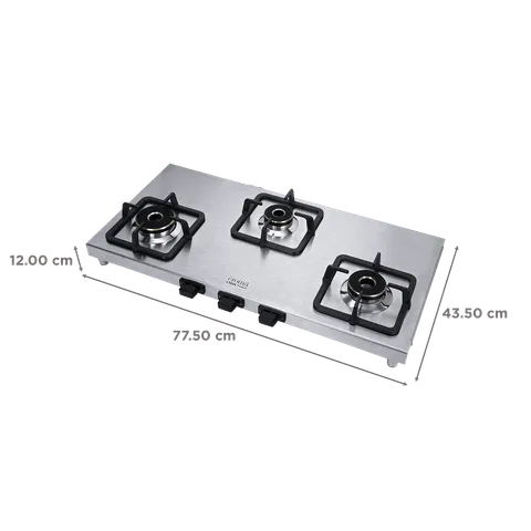 Croma Premium 3B SS Gas Stove AG1411 2MM (OPENBOX)
