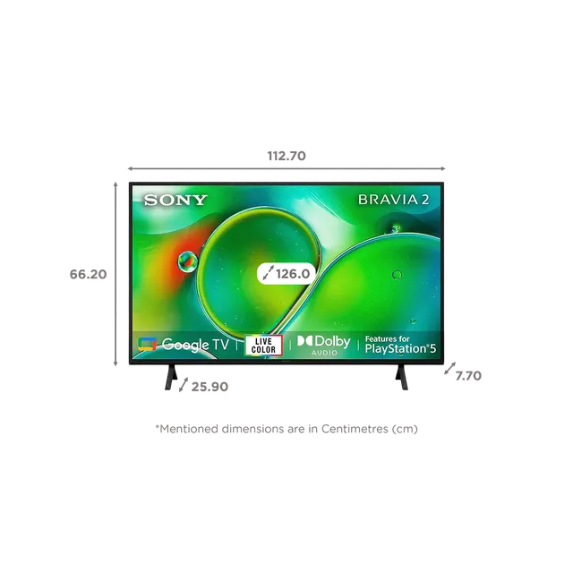 SONY BRAVIA 2 126 cm (49.50 inch) 4K Ultra HD LCD Android TV with Dolby Audio (2024 Model) (OPENBOX)