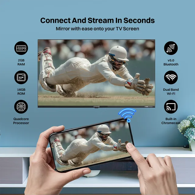 Croma 109 cm (43 inch) 4K Ultra HD LED Google TV with Dolby Audio (OPENBOX)