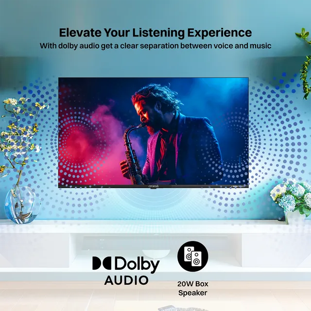 Croma 109 cm (43 inch) 4K Ultra HD LED Google TV with Dolby Audio (OPENBOX)