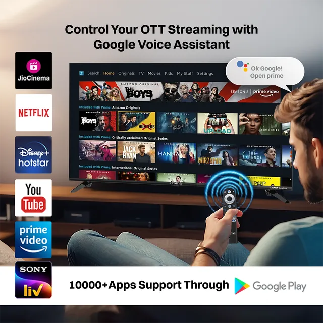 Croma 109 cm (43 inch) 4K Ultra HD LED Google TV with Dolby Audio (OPENBOX)