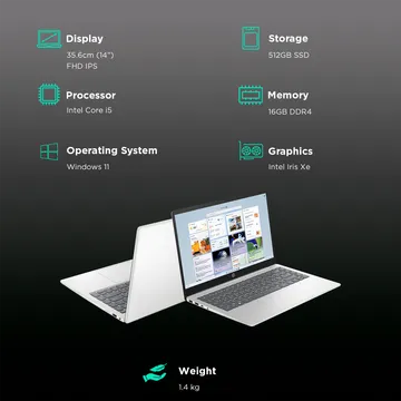 HP 14 gr0001TU Intel Core i5 13th Gen Thin & Light Laptop (16GB, 512GB SSD) (OPENBOX)