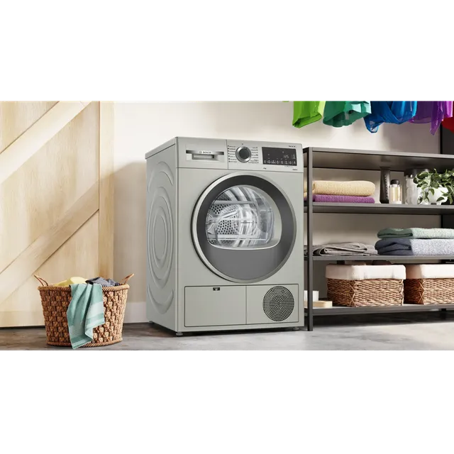 BOSCH 9 kg Fully Automatic Front Load Dryer (Series 4, WPG24108IN, In-Built Heater, Silver Inox) (OPENBOX)