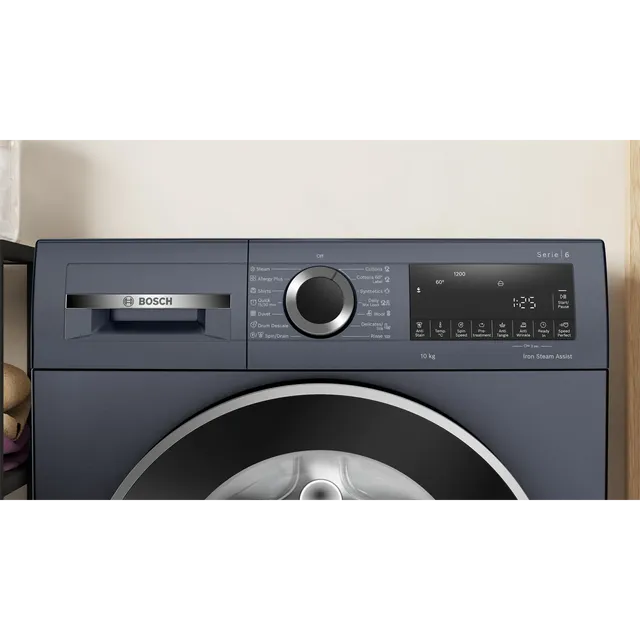 BOSCH 10 kg 5 Star Fully Automatic Front Load Washing Machine (Series 6, WGA252ZPIN, Anti Wrinkle, Dark Lake) (OPENBOX)