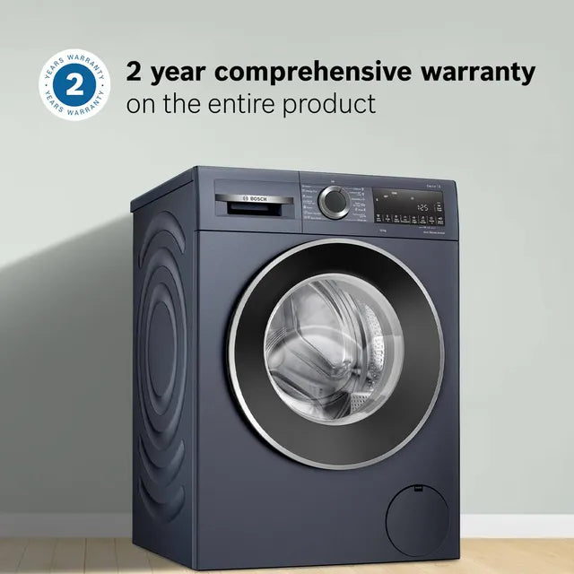 BOSCH 10 kg 5 Star Fully Automatic Front Load Washing Machine (Series 6, WGA252ZPIN, Anti Wrinkle, Dark Lake) (OPENBOX)