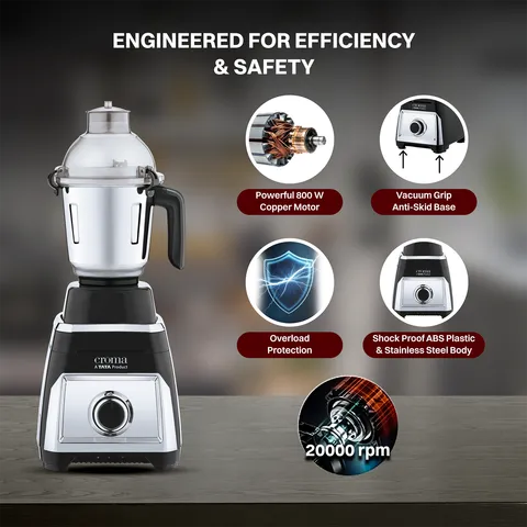 Croma 800W Mixer Grinder (OPENBOX)