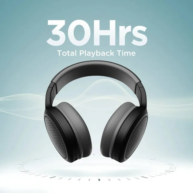 boAt Rockerz 460 Bluetooth Headphone with Mic (Dual Pairing, Over Ear, Active Black) (OPENBOX)