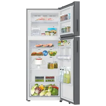 Samsung 419 Litres 2 Star Frost Free Double Door Smart Wifi Enabled Refrigerator with Digital Inverter Compressor (RT45DG6A2BSLHL, Real Stainless) (OPENBOX)