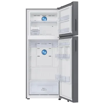 Samsung 419 Litres 2 Star Frost Free Double Door Smart Wifi Enabled Refrigerator with Digital Inverter Compressor (RT45DG6A2BSLHL, Real Stainless) (OPENBOX)