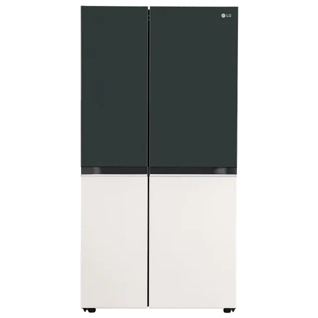 LG 650 Litres 3 Star Frost Free Side by Side Smart Wifi Enabled Convertible Refrigerator with Multi Air Flow (GL-B257EET3, Emerald Green Tango) - OPEN BOX
