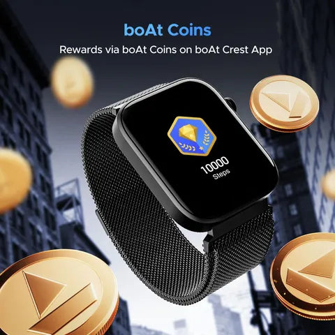 boAt Wave Astra 3 Smartwatch (Black Metal) (OPENBOX)