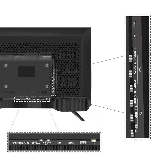 KODAK 32SE5001BL 80 cm (32 inch) HD Ready LED Smart Linux TV with DLED Panel (2023 model) (OPENBOX)