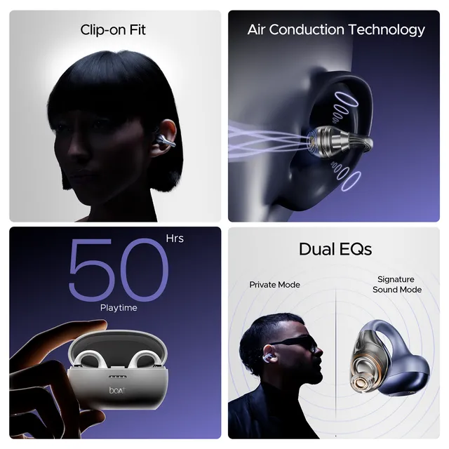 boAt Airdopes Loop TWS Earbuds with Noise Isolation (IPX4 Splash and Sweat Resistant, ASAP Charge, Cool Grey) (OPENBOX)