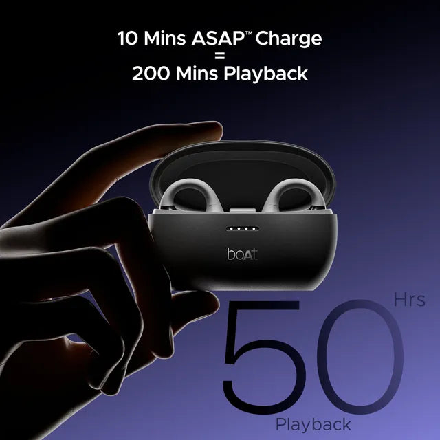 boAt Airdopes Loop TWS Earbuds with Noise Isolation (IPX4 Splash and Sweat Resistant, ASAP Charge, Cool Grey) (OPENBOX)