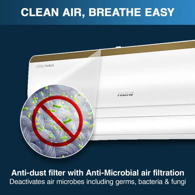 VOLTAS 185V Vertis Smart Elite Gold 1.5 Ton 5 Star Inverter Split Smart AC with IoT Enabled (Copper Condenser) (OPENBOX)