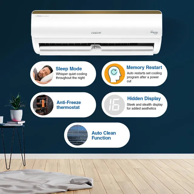 VOLTAS 185V Vertis Smart Elite Gold 1.5 Ton 5 Star Inverter Split Smart AC with IoT Enabled (Copper Condenser) (OPENBOX)