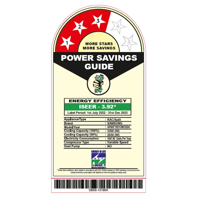 SAMSUNG WindFree 5 in 1 Convertible 1.5 Ton 3 Star Inverter Split Smart AC with Voice Assistant (2025 Model, Copper Condenser, AR60F19D13WNNA) (OPENBOX)