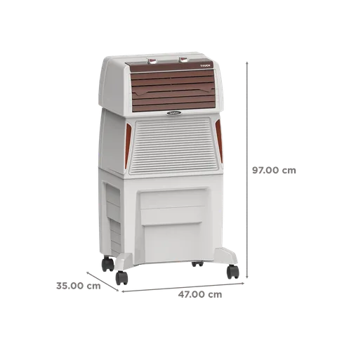 Symphony Touch 50 Litres Desert Air Cooler with Fully Closable Louvers (CFD Technology) (OPENBOX)
