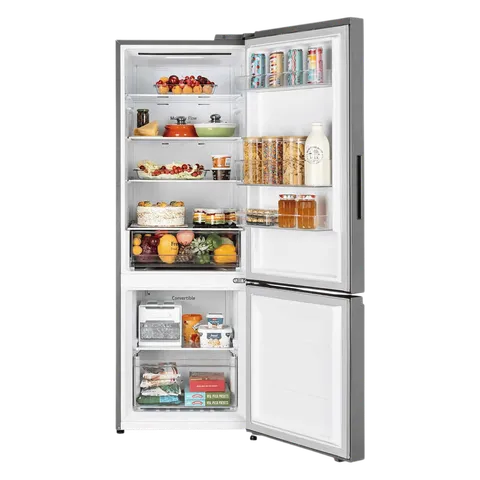 LG 340 Litres, 3-Star, Bottom Freezer, Wi-Fi Convertible, Shiny Steel, GL-B382DPZX (OPENBOX)