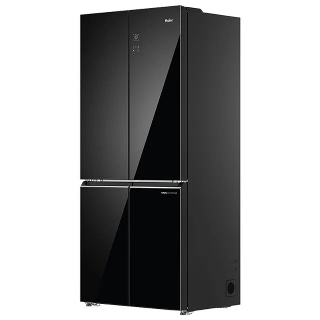 Haier 520 Litres 3 Star Frost Free French Door Convertible Refrigerator with Colorful Digital Display Panel (HRB-600KGU1, Black Glass) (OPENBOX)